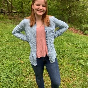 VERY soft chambray top